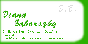 diana baborszky business card